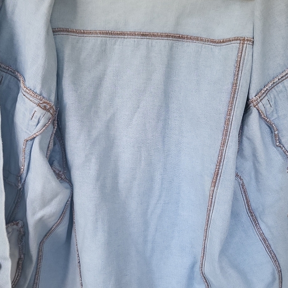 Vintage 80's Stefano Man Light Wash Denim Jean Jacket Size XL - Picture 4 of 9